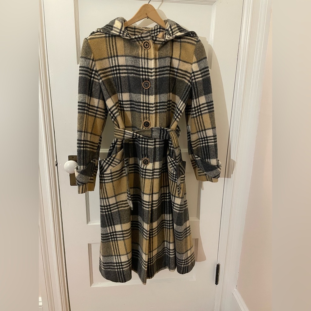 Vintage 1970’s Plaid Wool Coat